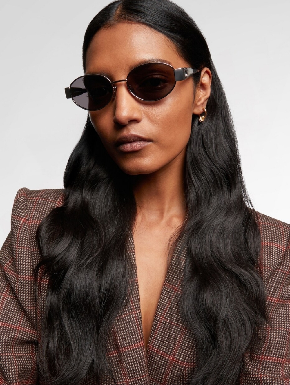 NEW! CELINE Metal Triomphe 54MM Oval Sunglasses GOLD HARDWARE - Picture 6 of 15